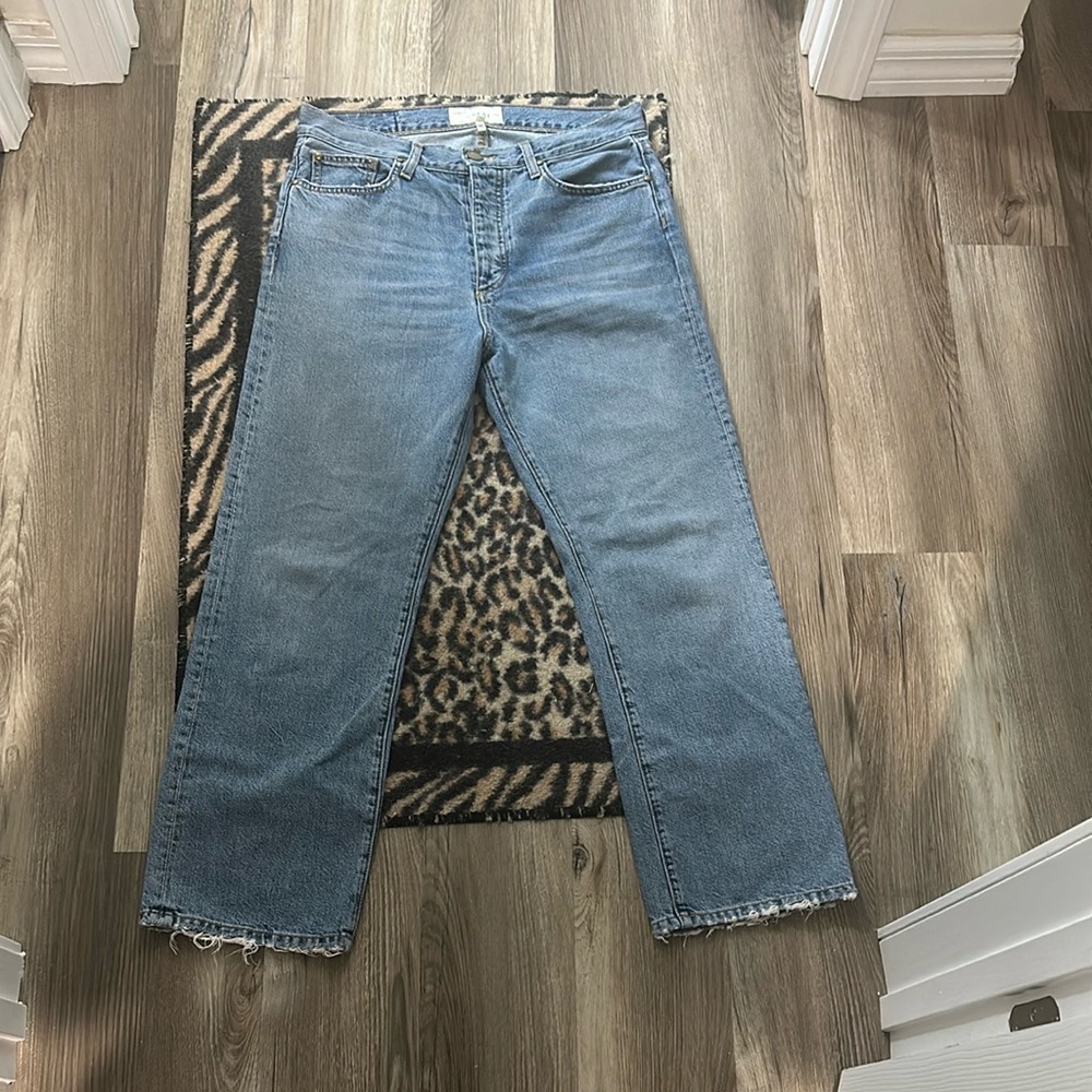 THE GREAT. Blue Boyfriend Jeans